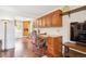 Stylish built-in desk with storage near the living area at 850 Idalia Cir, Aurora, CO 80011
