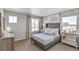 Stylish bedroom with ample natural light and contemporary decor at 1884 Westport Ave, Berthoud, CO 80513