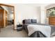 Comfortable bedroom featuring closet space, carpet, and a calming aesthetic at 6252 King Dr, Evergreen, CO 80439