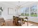 Bright dining room with a modern chandelier and a large window at 1913 Julian St, Denver, CO 80204