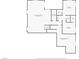 Basement floor plan showing the layout of unfinished storage and finished living and bedroom spaces at 15506 Short Line Ct, Monument, CO 80132