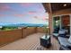 Secluded patio with seating area and picturesque mountain views, perfect for relaxing at 15506 Short Line Ct, Monument, CO 80132