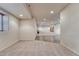 Spacious basement rec room with carpet flooring, a window, and recessed lighting at 8107 S Catawba Ct, Aurora, CO 80016