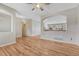 Spacious living room with hardwood floors and neutral paint at 8107 S Catawba Ct, Aurora, CO 80016