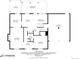 Detailed floor plan of a home's main level, showcasing the kitchen, living room, and bedroom layout at 6839 S Niagara Ct, Centennial, CO 80112