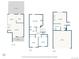 Floor plans showcasing the main level, upstairs, and downstairs layouts at 6318 Newton Ct, Arvada, CO 80003
