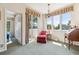Comfortable living room next to the balcony featuring a desk and stylish furnishings at 335 Josephine St # D, Denver, CO 80206