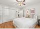 Bright bedroom with hardwood floors, and a ceiling fan at 4250 Wyandot St, Denver, CO 80211