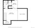 Upper-level floor plan highlighting the bedroom, bath, walk-in closet, and balcony layout at 2658 S Xanadu Way # B, Aurora, CO 80014