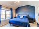 Cozy bedroom featuring a statement wall and a comfortable bed at 535 Lost Valley Pt, Castle Rock, CO 80108