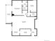 Detailed floor plan showing layout of all rooms and the balcony at 7877 E Mississippi Ave # 607, Denver, CO 80247