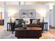Comfortable living room with a sofa, coffee table, and side tables at 1392 S Edison Way, Denver, CO 80222