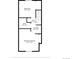 Second-floor layout with bedroom, bath, laundry, and primary bedroom at 14465 E Hawaii Cir # A, Aurora, CO 80012