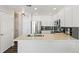 Open kitchen with an island, stainless steel appliances, and white cabinets at 16058 E Geddes Ln # 26, Aurora, CO 80016