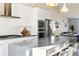 Modern kitchen with stainless steel appliances, white cabinets, and gray countertops at 5125 W 29Th Ave # 5, Denver, CO 80212