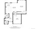 Detailed first floor plan showing layout of kitchen, dining, living, and garage dimensions at 870 Mosquito Ct, Elizabeth, CO 80107