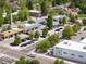 Aerial view of a neighborhood with commercial properties at 2300 Jasmine St, Denver, CO 80207