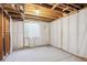 Unfinished basement with exposed framing and flooring at 8716 Starwood Ln, Parker, CO 80134