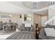 Dining room with gray table and chairs, kitchen view at 8716 Starwood Ln, Parker, CO 80134