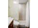 Bright bathroom with tile shower and modern toilet creates a clean and airy space at 460 S Marion Pkwy # 1701, Denver, CO 80209
