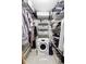 Organized walk-in closet with a laundry center featuring a washer and shelving at 460 S Marion Pkwy # 1701, Denver, CO 80209
