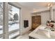 Spa-like bathroom with double vanity and large window at 3915 W Byron Pl, Denver, CO 80212