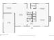 Floor plan of main level, showing living room, kitchen, and bedrooms at 1924 S Kearney Way, Denver, CO 80224