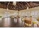 Spacious clubhouse featuring high ceilings, wood beams, and ample seating at 1301 N Ogden St # 1A, Denver, CO 80218