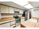 Bright kitchen featuring stainless steel appliances, white cabinets, and wood countertops at 2960 Shadow Creek Dr # 201, Boulder, CO 80303