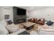 Cozy living room with sleek fireplace, inviting furniture, and modern design at 6429 Stable View St, Castle Pines, CO 80108