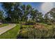 Picturesque park scene with walking path, colorful flowerbeds, mature trees, and a bright, sunny sky at 1313 S Clarkson St # 205, Denver, CO 80210