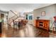 Elegant dining room with hardwood floors and natural light, perfect for hosting gatherings at 10614 Kicking Horse Dr, Littleton, CO 80125