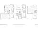 Three-story floor plans showing the layout of the main floor, second floor, and basement with room dimensions at 10614 Kicking Horse Dr, Littleton, CO 80125