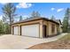 Attached two-car garage offering convenience and plenty of parking space with easy access to the home at 510 Hill Dr, Sedalia, CO 80135