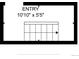 Floor plan of the entry showing 10'10
