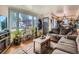 Cozy living room featuring hardwood floors, abundant natural light, and comfortable seating arrangements at 3645 S Fox St, Englewood, CO 80110