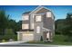 Striking three-story home with a two-car garage, featuring modern architectural elements and manicured landscaping at 11972 Octave Ave, Parker, CO 80134