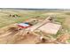 Aerial view of the horse property with acreage and outbuildings at 28505 County Road 5, Elizabeth, CO 80107