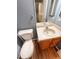 Main floor bathroom with single sink vanity at 442 S Kalispell Way # C, Aurora, CO 80017