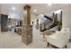 Spacious finished basement with stone accents, staircase, open layout, and room for recreation at 950 Tiner Trl, Monument, CO 80132