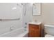 Bathroom with tub, vanity, and updated fixtures at 13095 W 23Rd Ave, Golden, CO 80401