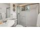 Clean bathroom featuring tiled shower, modern fixtures, and stylish decor at 5982 S Aberdeen St, Littleton, CO 80120