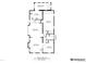 Detailed floor plan showcasing the layout of the living room, kitchen, bedrooms and bathrooms at 2377 Cherry St, Denver, CO 80207