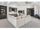 Spacious living room featuring comfortable sectional sofa, kitchenette and entertainment area at 2130 Avenida Del Sol, Castle Rock, CO 80104