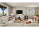 Spacious living room with a comfortable sofa, modern furnishings, and plenty of natural light at 20802 E 66Th Ave, Aurora, CO 80019