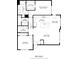 Detailed floorplan showcasing the layout of the home, including the kitchen, living room, and bedrooms at 4474 Copeland Cir # 102, Highlands Ranch, CO 80126