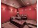 Lower level seating area with theater lighting at 5603 Twilight Way, Parker, CO 80134