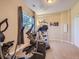 Home gym with large window for natural light and various exercise equipment at 5603 Twilight Way, Parker, CO 80134