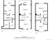Floor plans featuring the basement, main and upstairs levels, showing bedrooms, kitchen, living, and outdoor areas at 1209 S Flower Cir # C, Lakewood, CO 80232