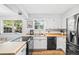 Well-lit kitchen featuring stainless steel appliances, wood countertops, and ample natural light at 5054 W 61St Dr, Arvada, CO 80003